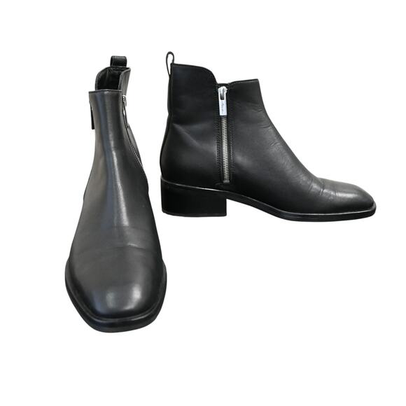 3.1 Phillip Lim Chelsea Boots Womens Black Size 40 Almond Toe Block Heel - Picture 1 of 10